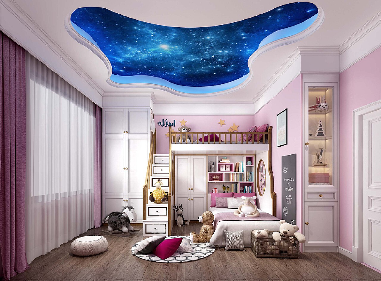 美式儿童床效果图|三维|其他三维|绘梵空间设计 - 原创作品 - 站酷 (ZCOOL)