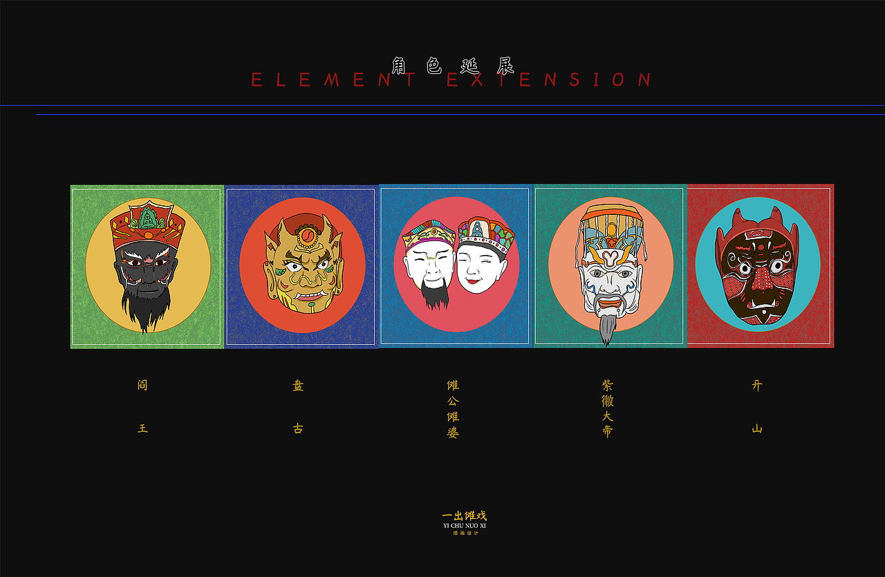 #2020青春答卷#毕业设计 插画设计《一出傩戏》