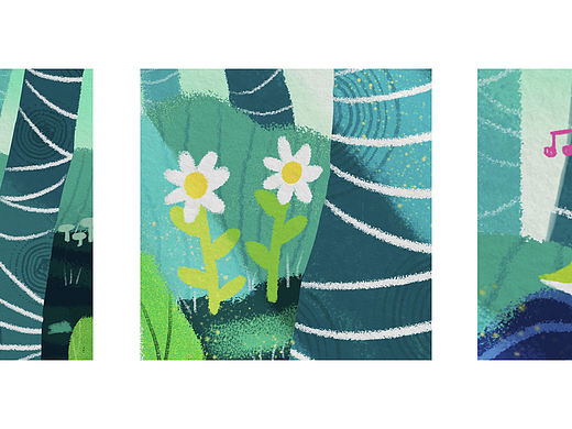 与大自然为友-插画