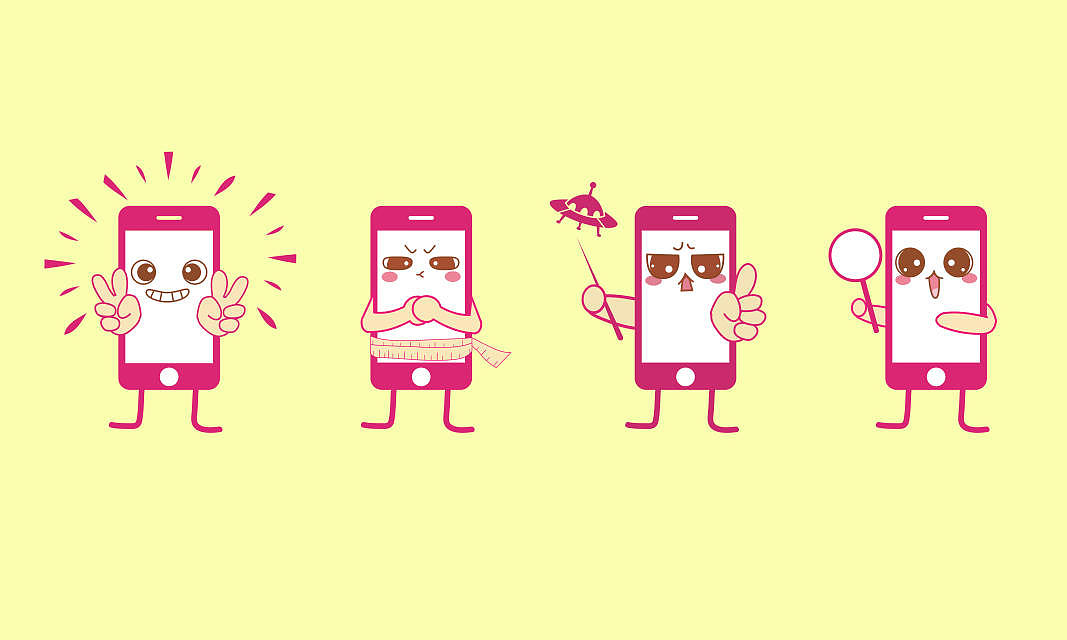 手機(jī)小插畫（圖ZMjA3MjAwMDQ=） - 圖案 - 站酷設(shè)計(jì)師橘子活在夢里原創(chuàng)素材 - 站酷ZCOOL
