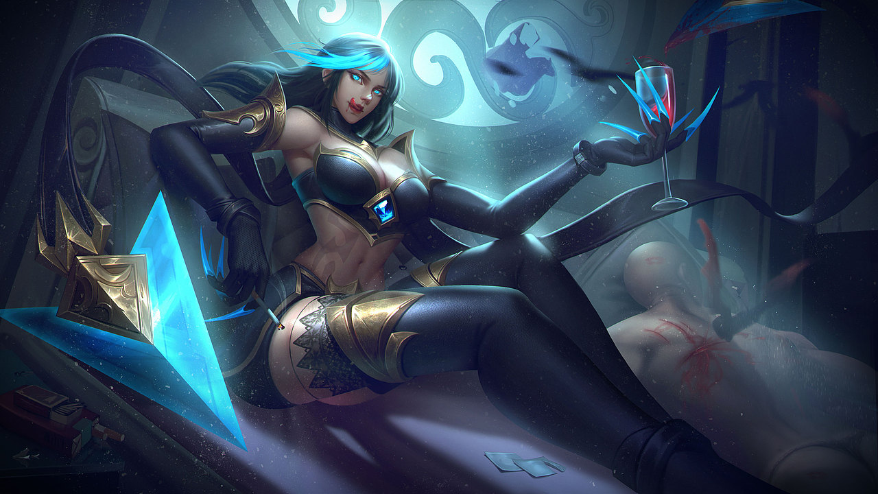 寡妇制造者-伊芙琳-lol同人插画