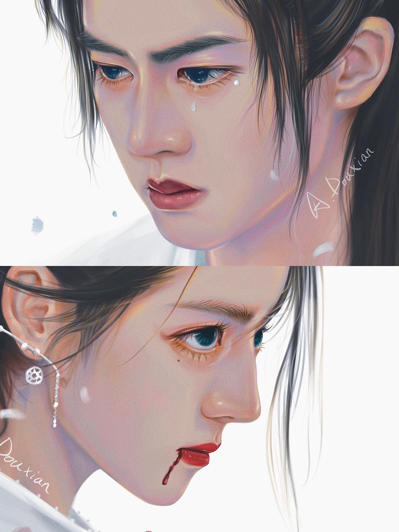 人物《驭鲛记》绘画插画（图ZMjk4MjAwMDIw） - 创作习作 - 站酷设计师A兜先原创素材 - 站酷ZCOOL