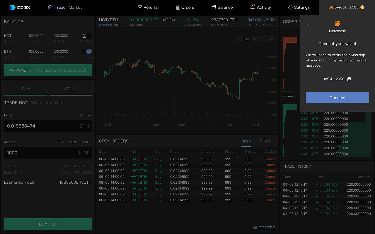 区块链去中心化交易所web设计