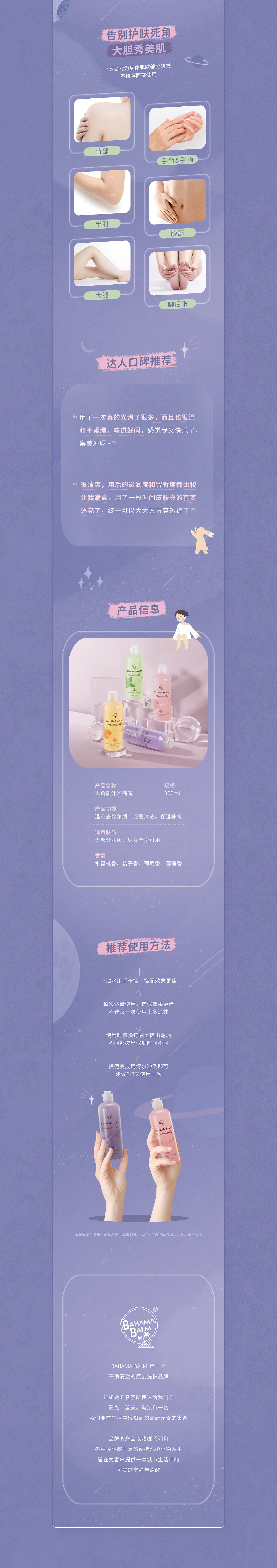 身体沐浴去角质啫喱详情页