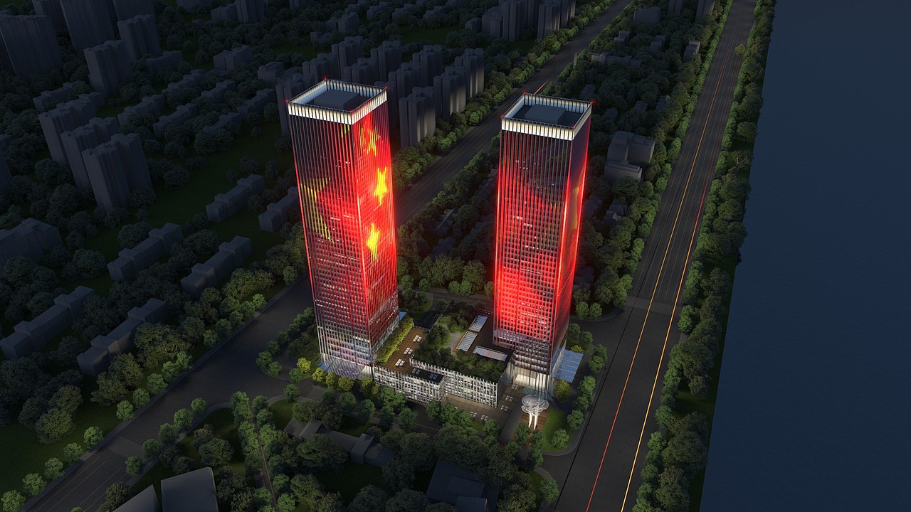 【实模渲染】灯光亮化设计----建筑灯光秀