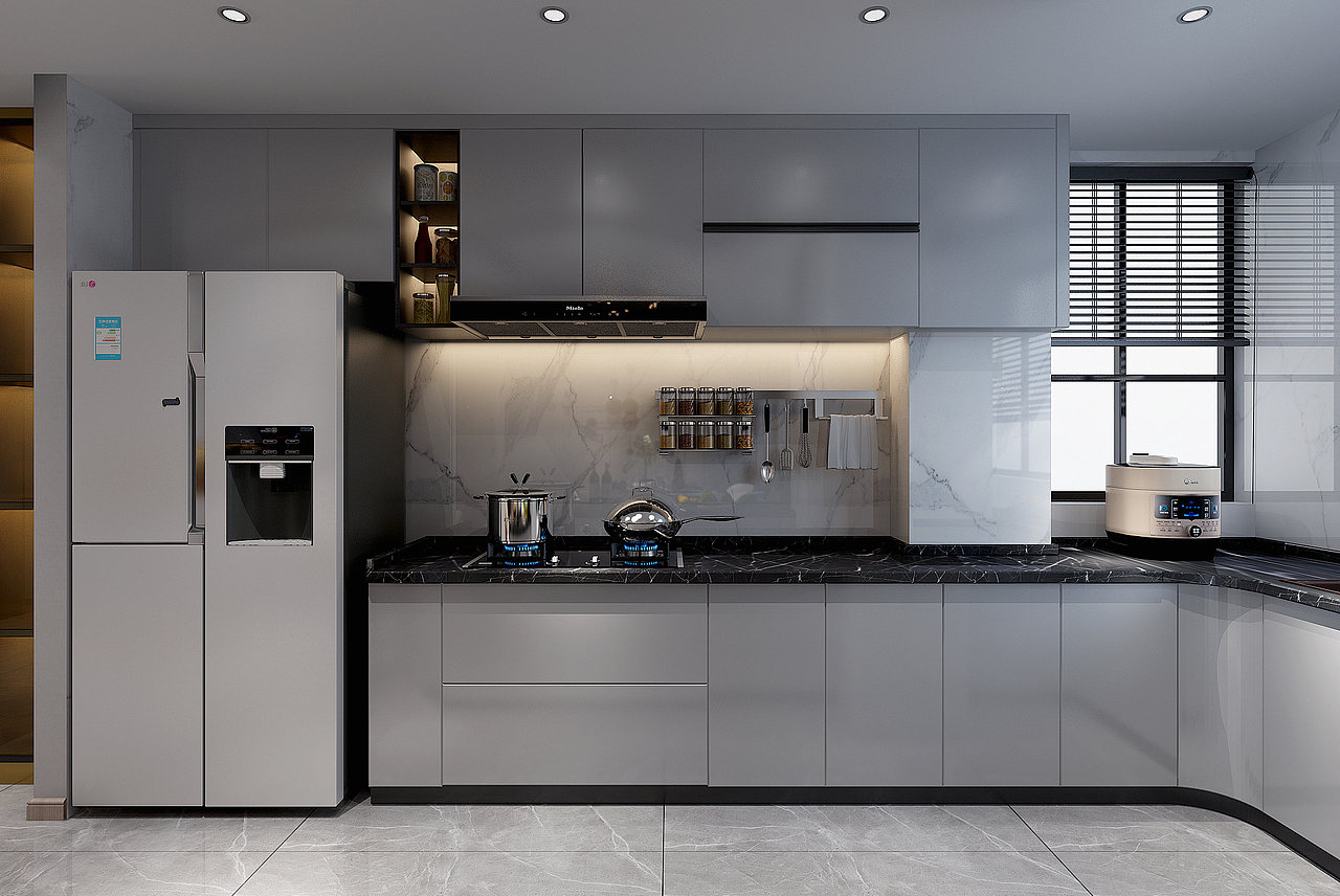 黑白灰 现代 客餐厅卧室