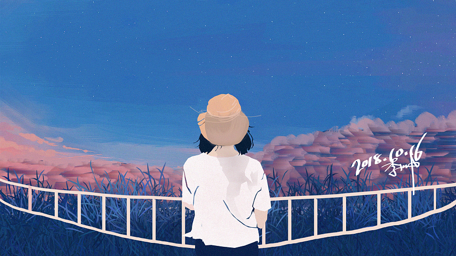 背影|插画习作|插画|石头有话说 - 原创设计作品 - 站酷 (zcool)