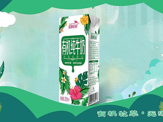 有机纯牛奶包装练习稿
