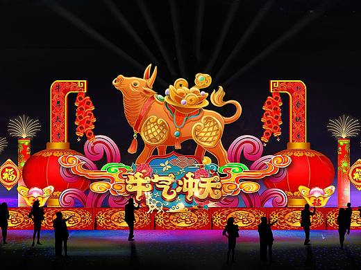 牛年彩灯造型专业彩灯设计制作厂家