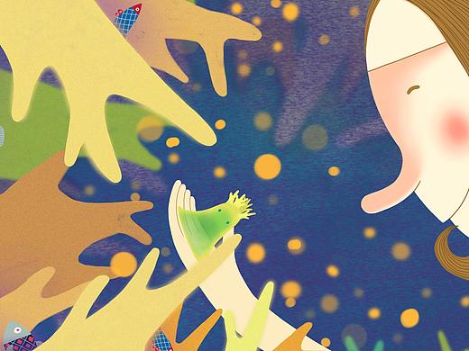 《阳光下足迹》绘本插图