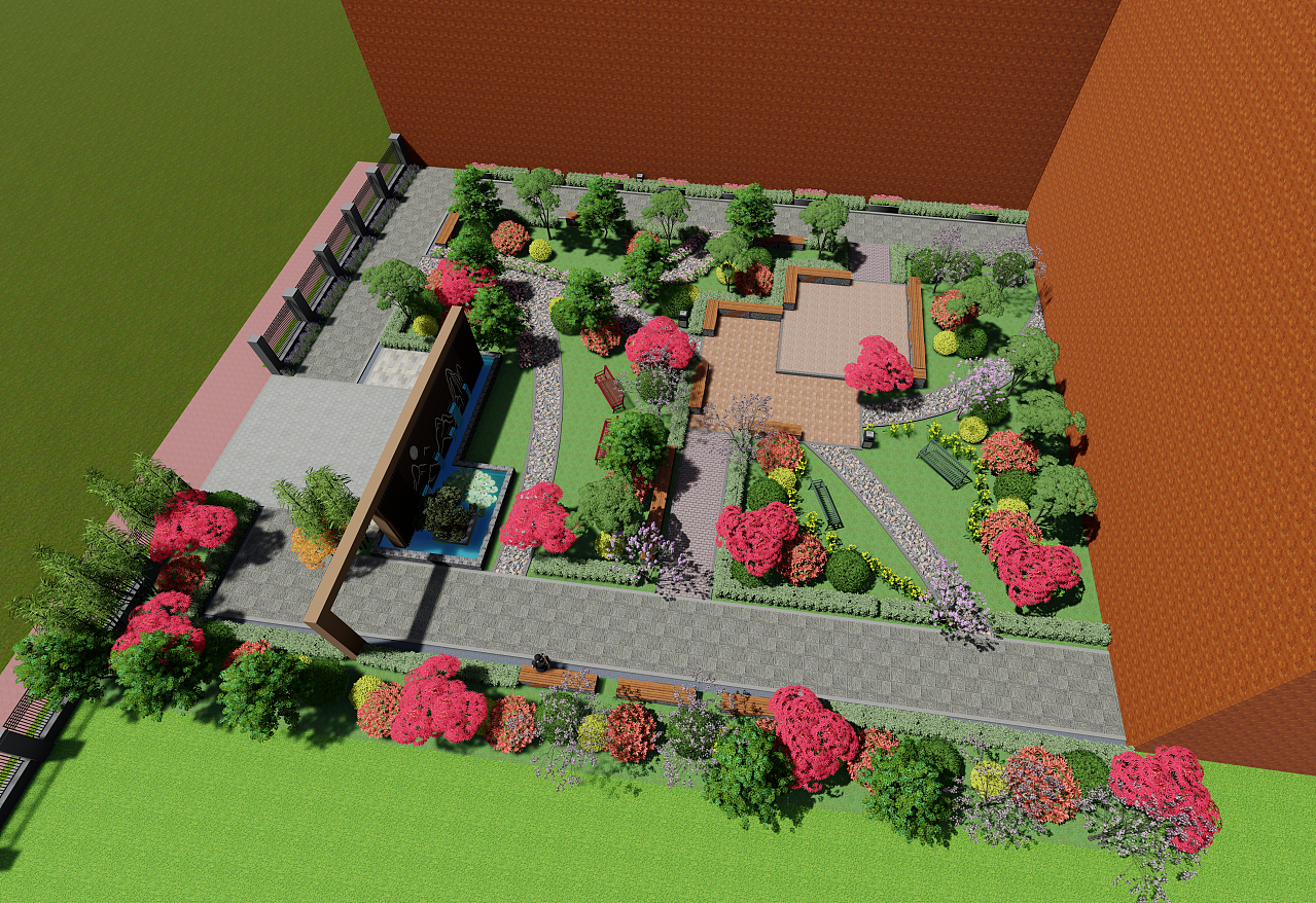 一个学校的宿舍区|空间|景观设计|小蒋18739978189_原创作品-站酷