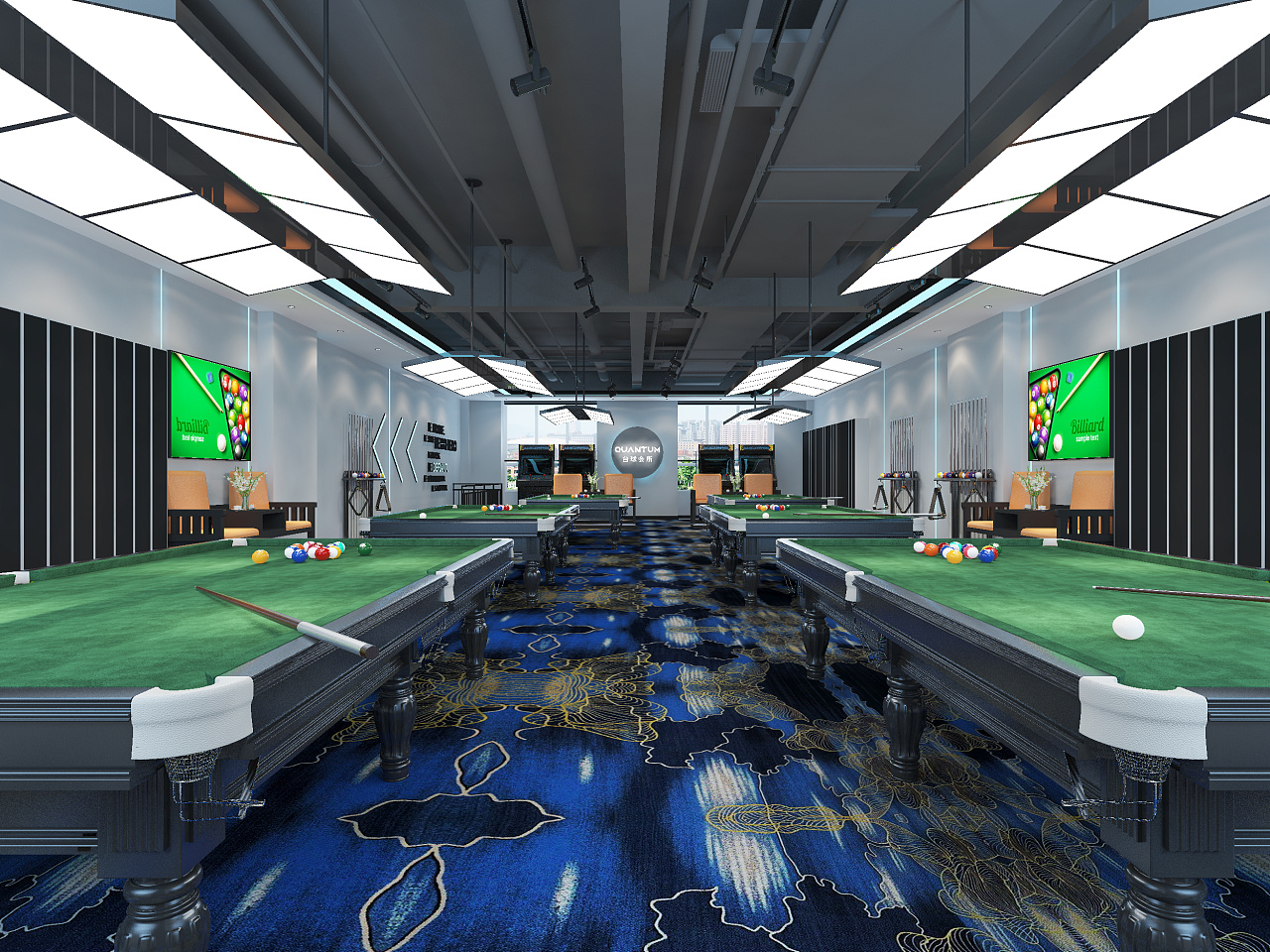 台球厅设计|空间|商业空间设计|铭创印象岑梓铭 - 原创作品 - 站酷