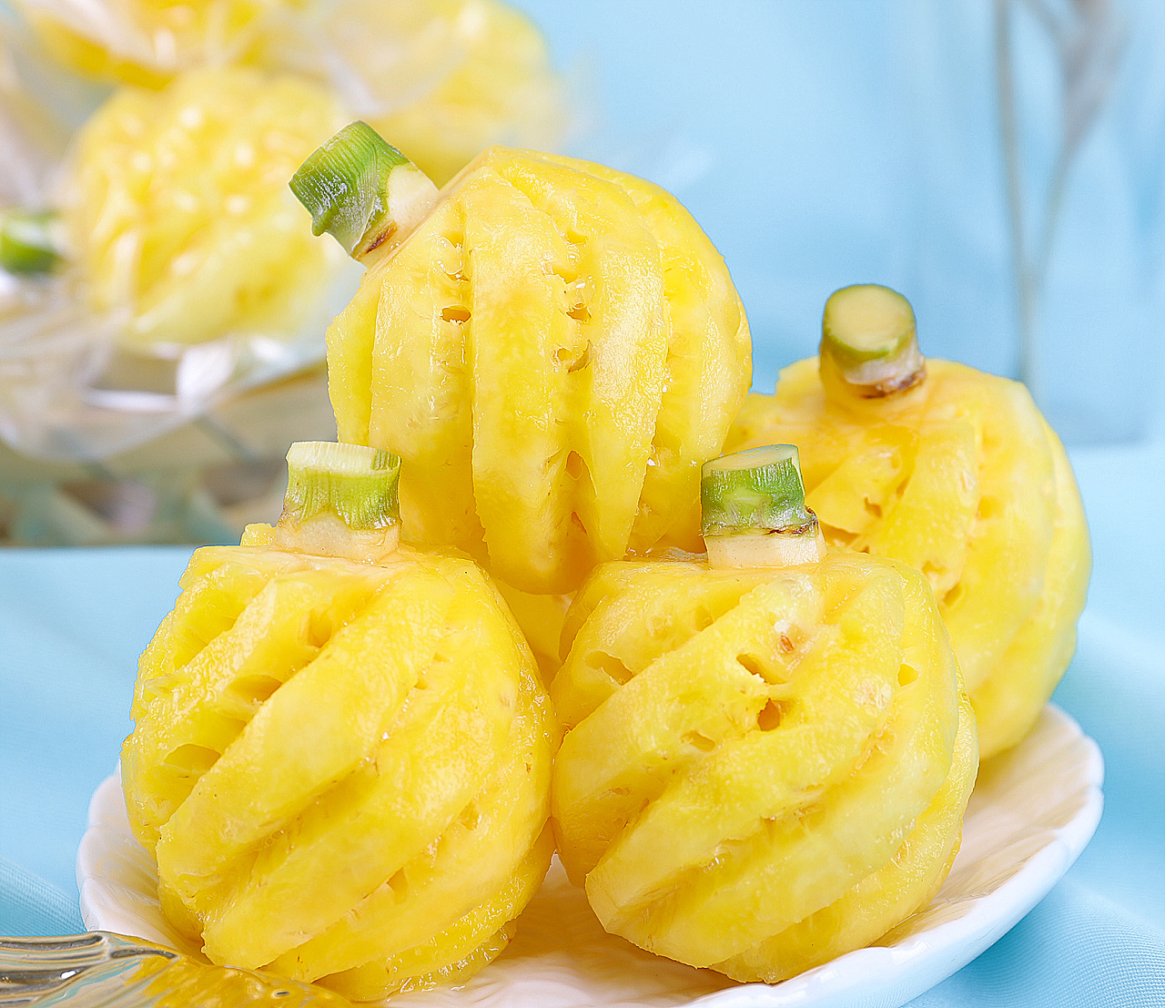 水果拍摄-泰国削皮迷你小菠萝