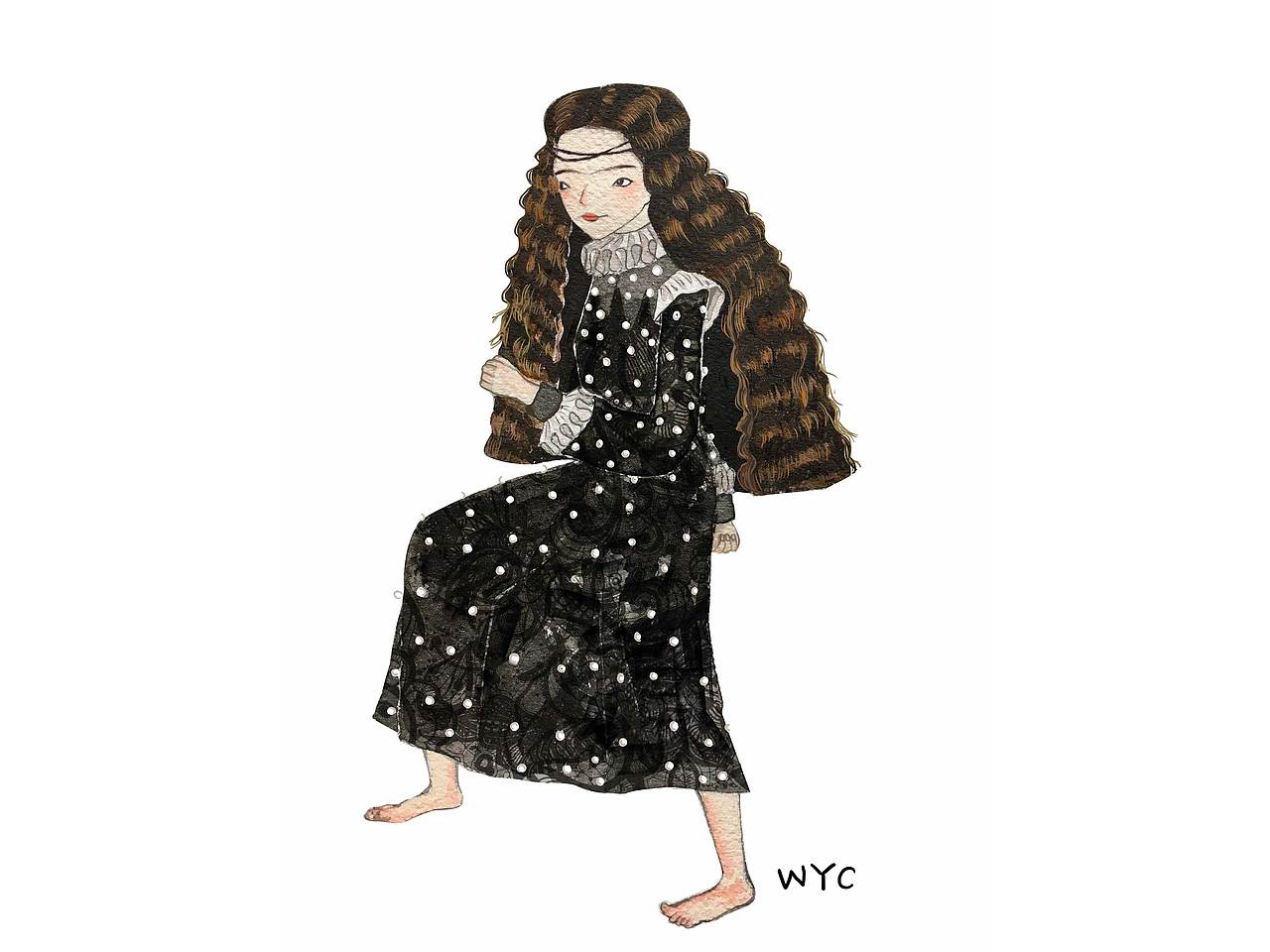 水彩插画少女系列（图ZMTEzNTgzMDcy） - 商业插画 - 站酷设计师儿童插画师原创素材 - 站酷ZCOOL