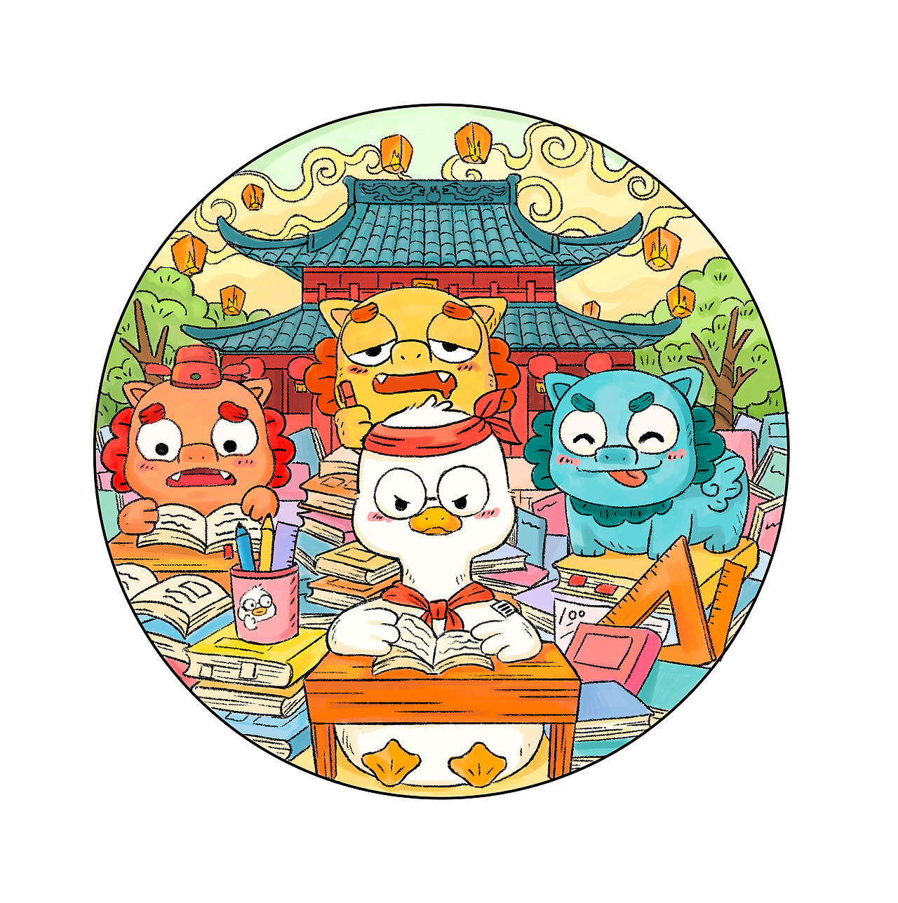南京鸭子文创（图ZMjUxNDQxNzY4） - 商业插画 - 站酷设计师只橙ora原创素材 - 站酷ZCOOL