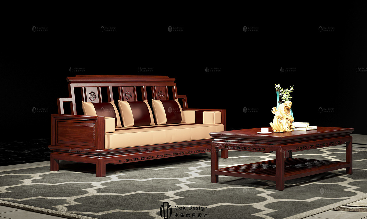 新中式办公家具场景设计效果图【木象家具设计】（图ZMjc2OTE4Njk2） - 其他工业/产品 - 站酷设计师木象设计丨SU原创素材 - 站酷ZCOOL