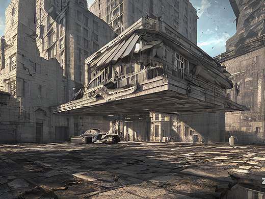 ai创作实验室#破败感,建筑,机械