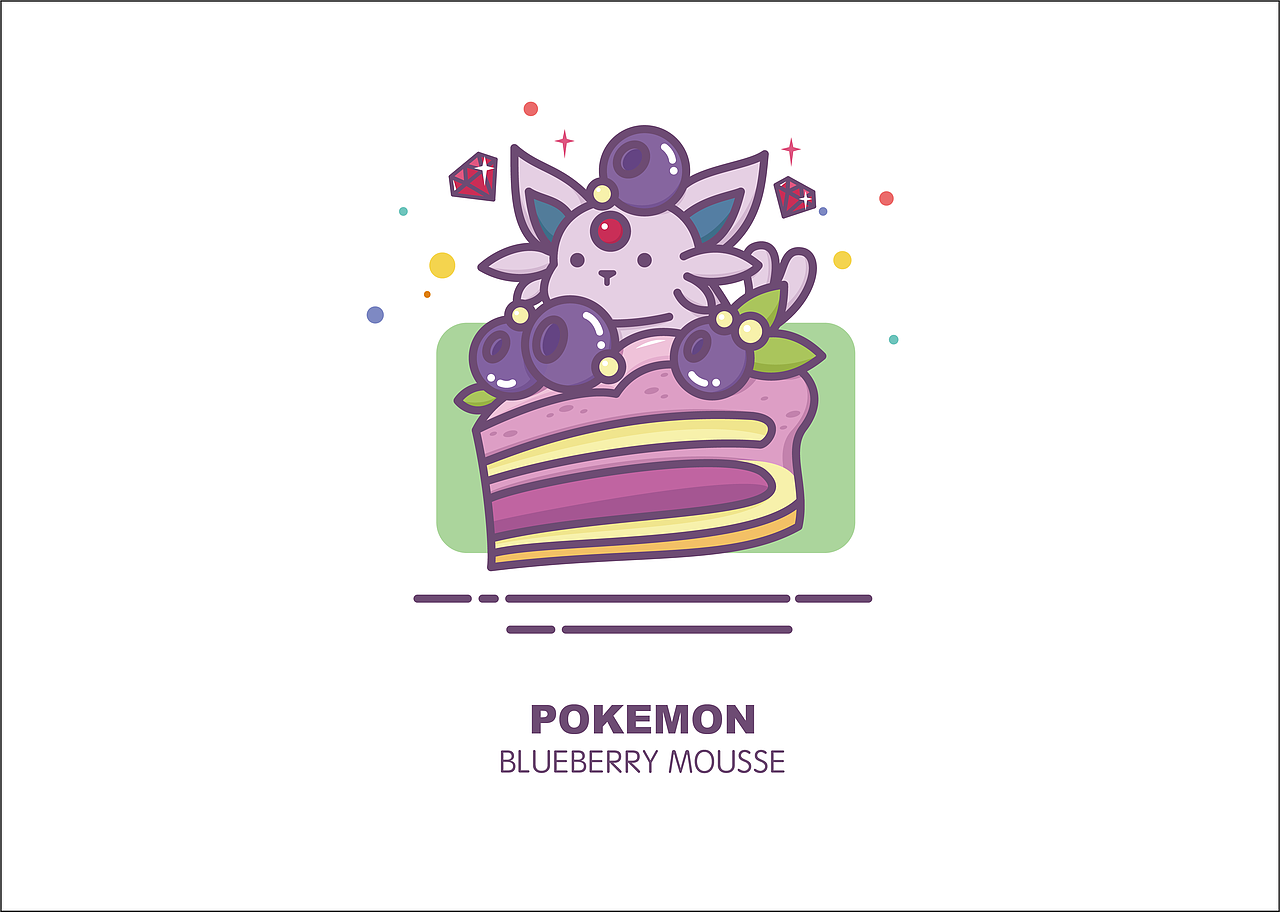 POKEMON&DESSERT第二弹！～（图ZNzU5NTQ2NTI=） - 创作习作 - 站酷设计师YikoChang原创素材 - 站酷ZCOOL