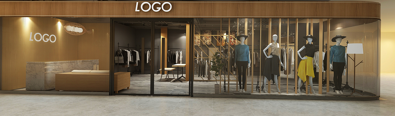 女装店铺设计（图ZMTYwNzA4MjM2） - 家装设计 - 站酷设计师mesazhou原创素材 - 站酷ZCOOL