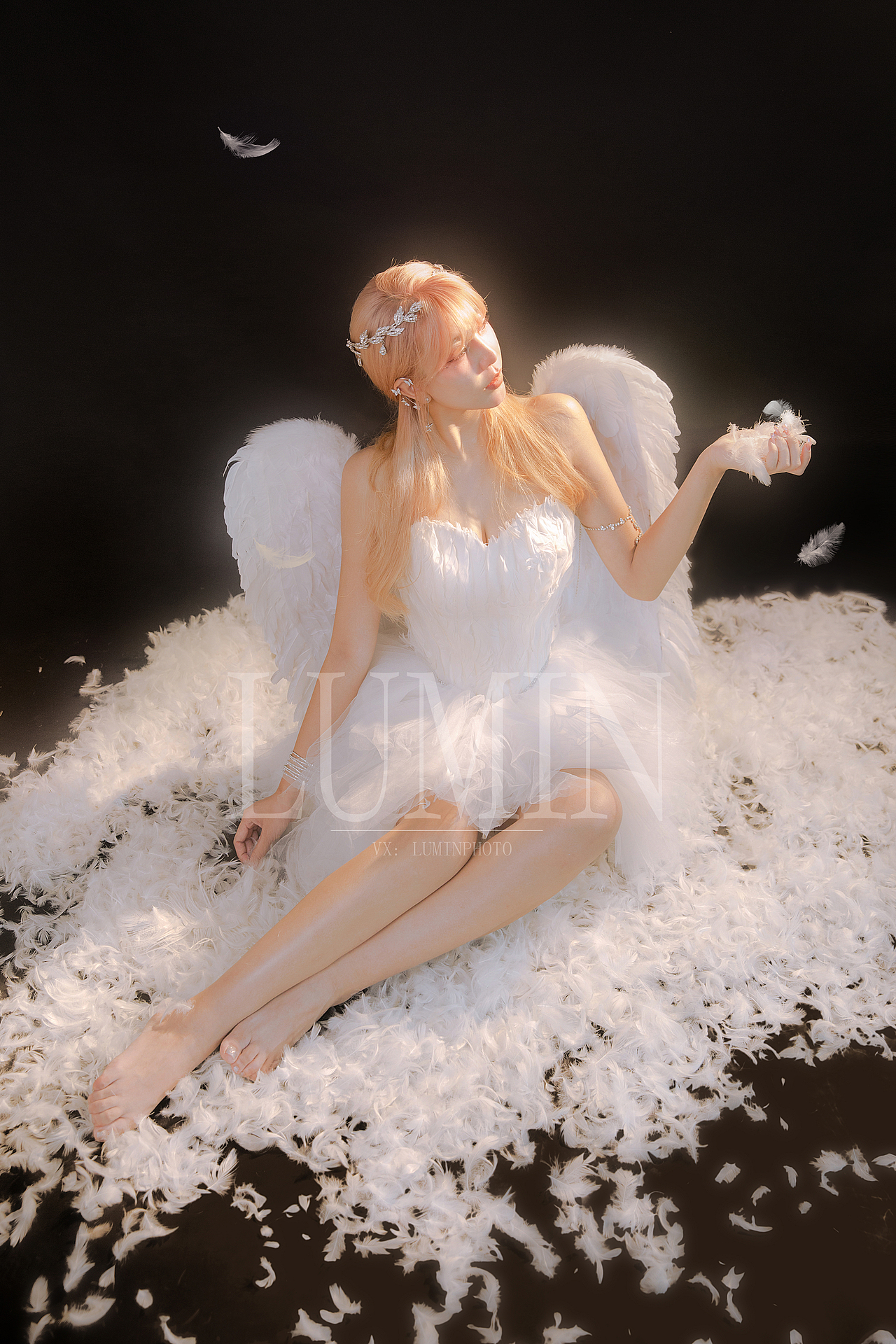 精灵写真 翅膀 羽毛 仙 精灵天使 深圳女摄