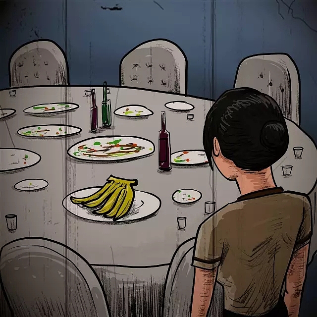 熊猫怪谈丨天花板上的女人（图ZNTIwMjI4OTI=） - 艺术插画 - 站酷设计师熊猫窝原创素材 - 站酷ZCOOL