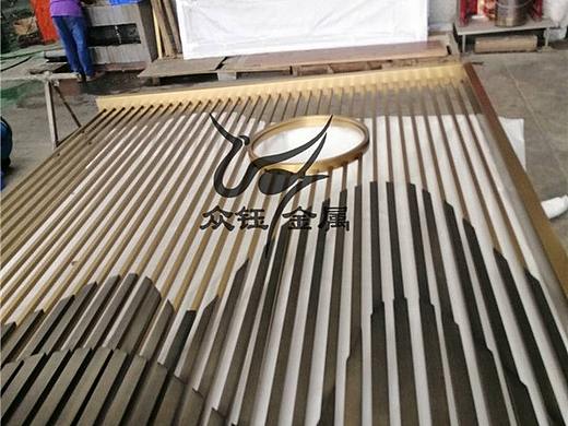 特色金属 仿古铜不锈钢山峦屏风装饰定制 