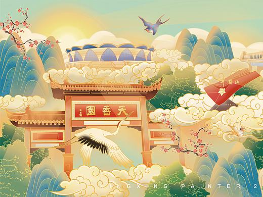 关于南昌华润万象商城的插画合作