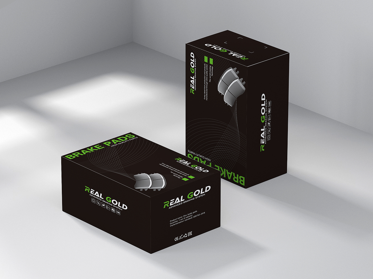 REAL GOLD 刹车片包装