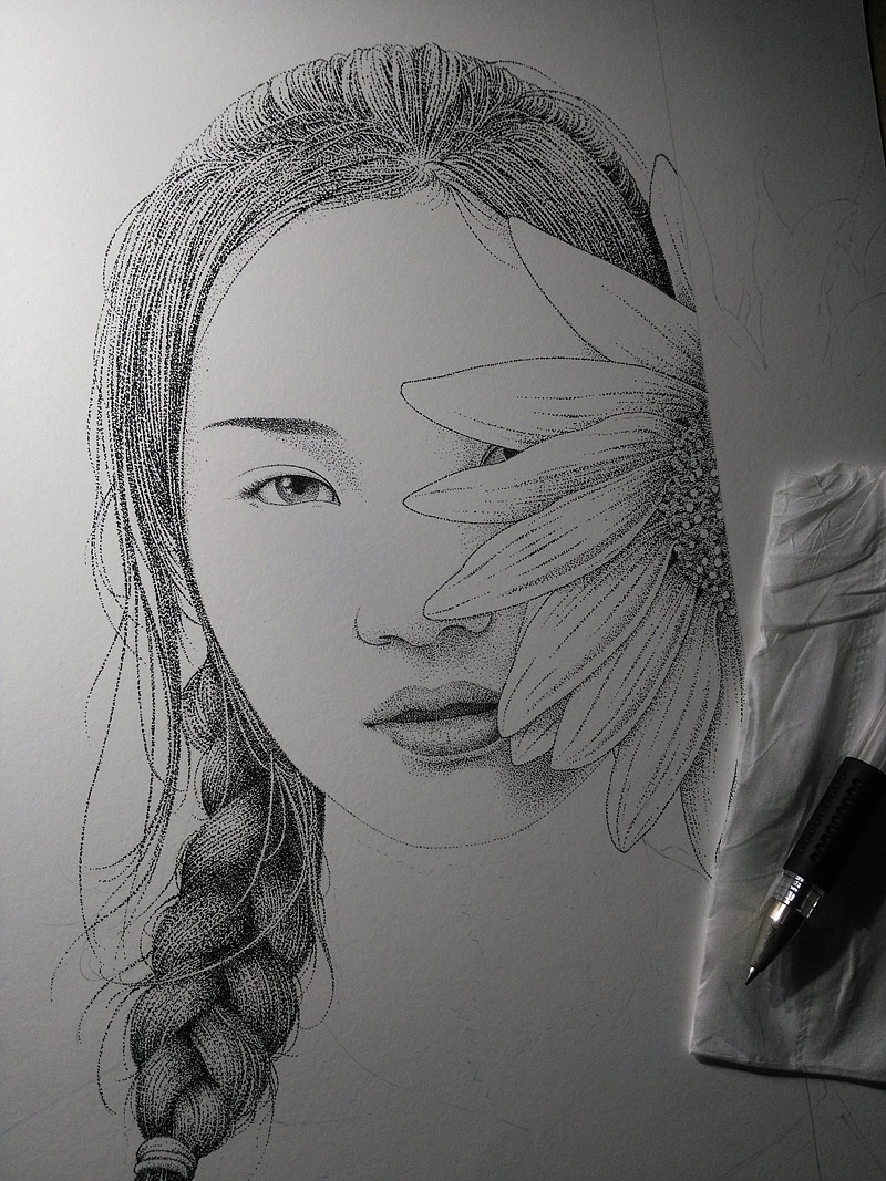 肖像定制-摄影师-米朵(点画)31.7*23cm