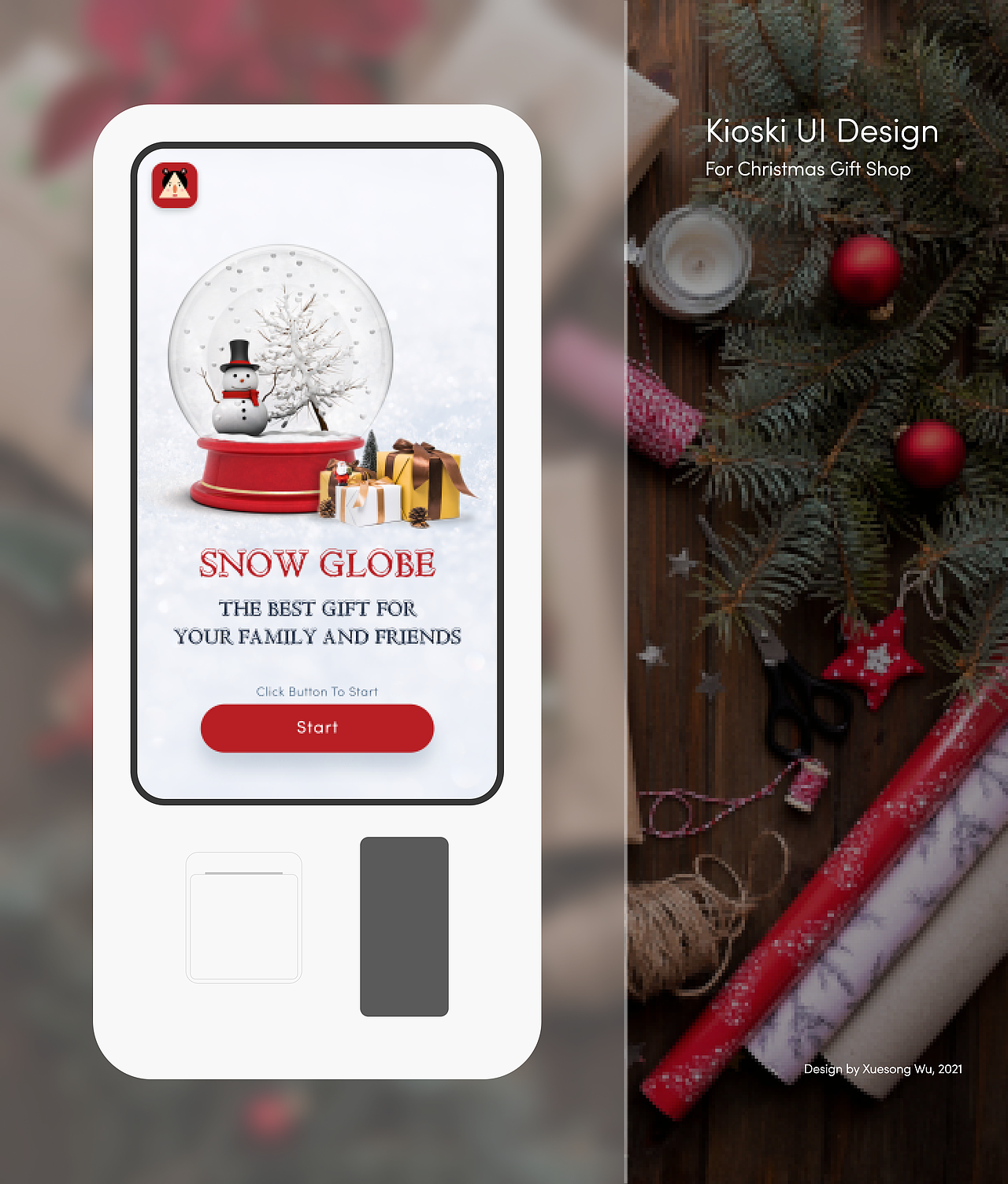 Snow Globe/一款圣诞水晶球售卖亭UI设计