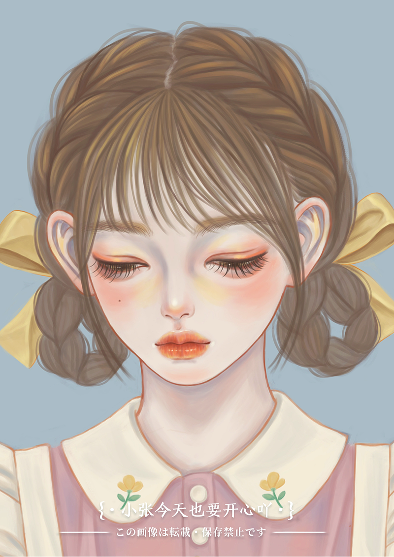 近期少女人像插画总结2（图ZMjgzMjQ3MjE2） - 商业插画 - 站酷设计师小张今天要开心吖原创素材 - 站酷ZCOOL