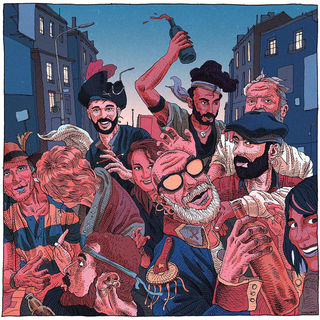 法国艺术家olivier猎奇插画