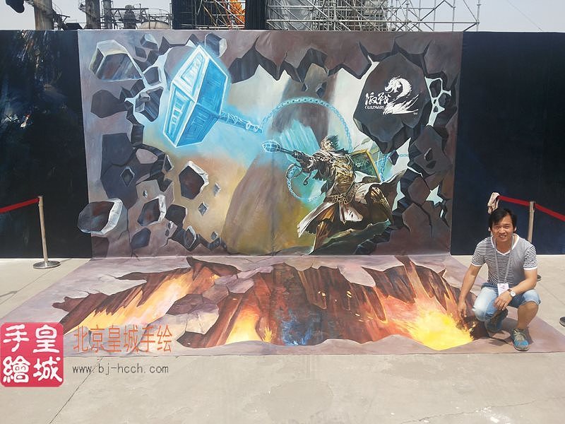 《激战2》3D墙地立体画