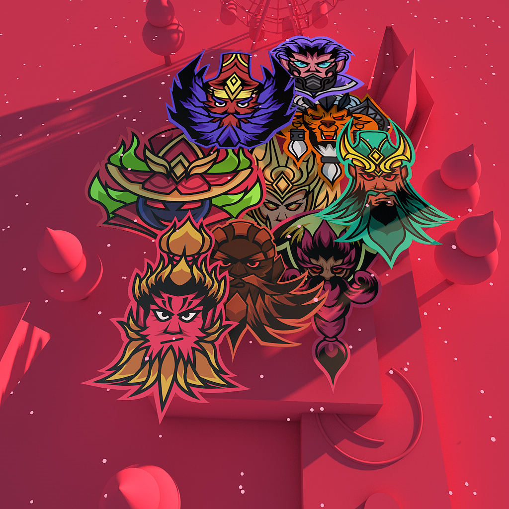 王者荣耀英雄贴纸（图ZOTQxMDk0MzI=） - 生活用品 - 站酷设计师TianlunHu原创素材 - 站酷ZCOOL