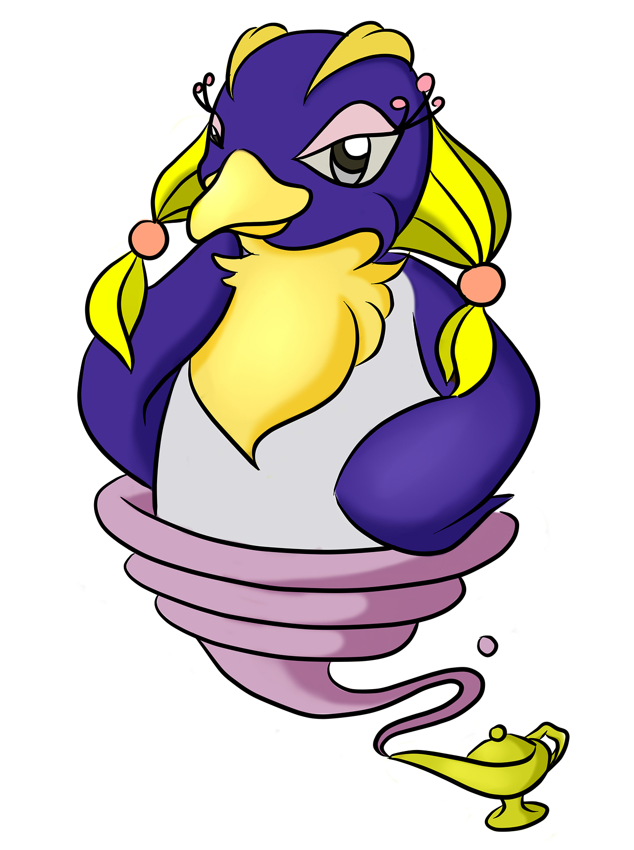 魔灵胜男:扎着邻家少女发型的胜男,在法器中休憩时候突然被人召唤了