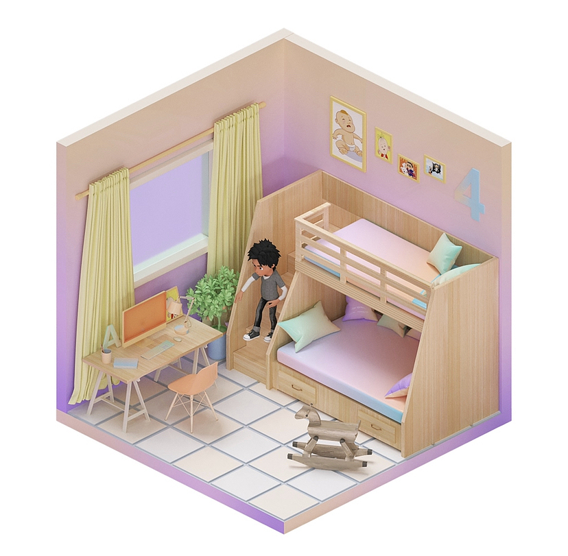 c4d小房子（图ZMjg0NTc4NDI0） - 场景 - 站酷设计师专注于设计的男孩原创素材 - 站酷ZCOOL