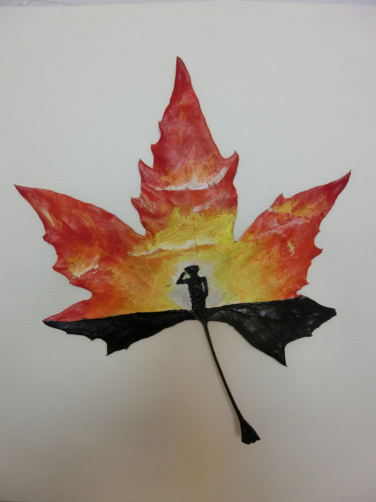 树叶上画画（图ZNjY4NDEzNDg=） - 其他手工艺 - 站酷设计师007小丑先生原创素材 - 站酷ZCOOL