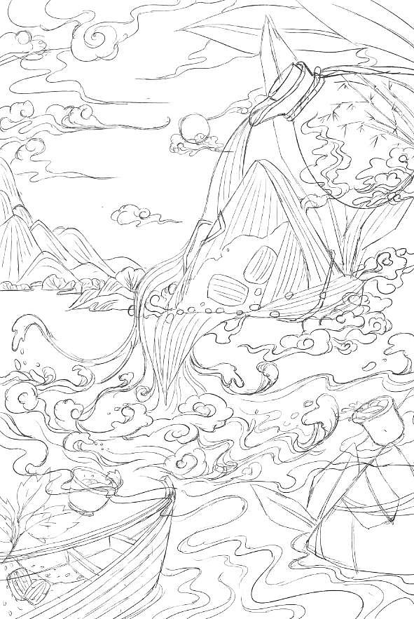 端午节国风手绘插画