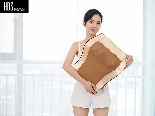 按摩枕保健产品模特拍摄