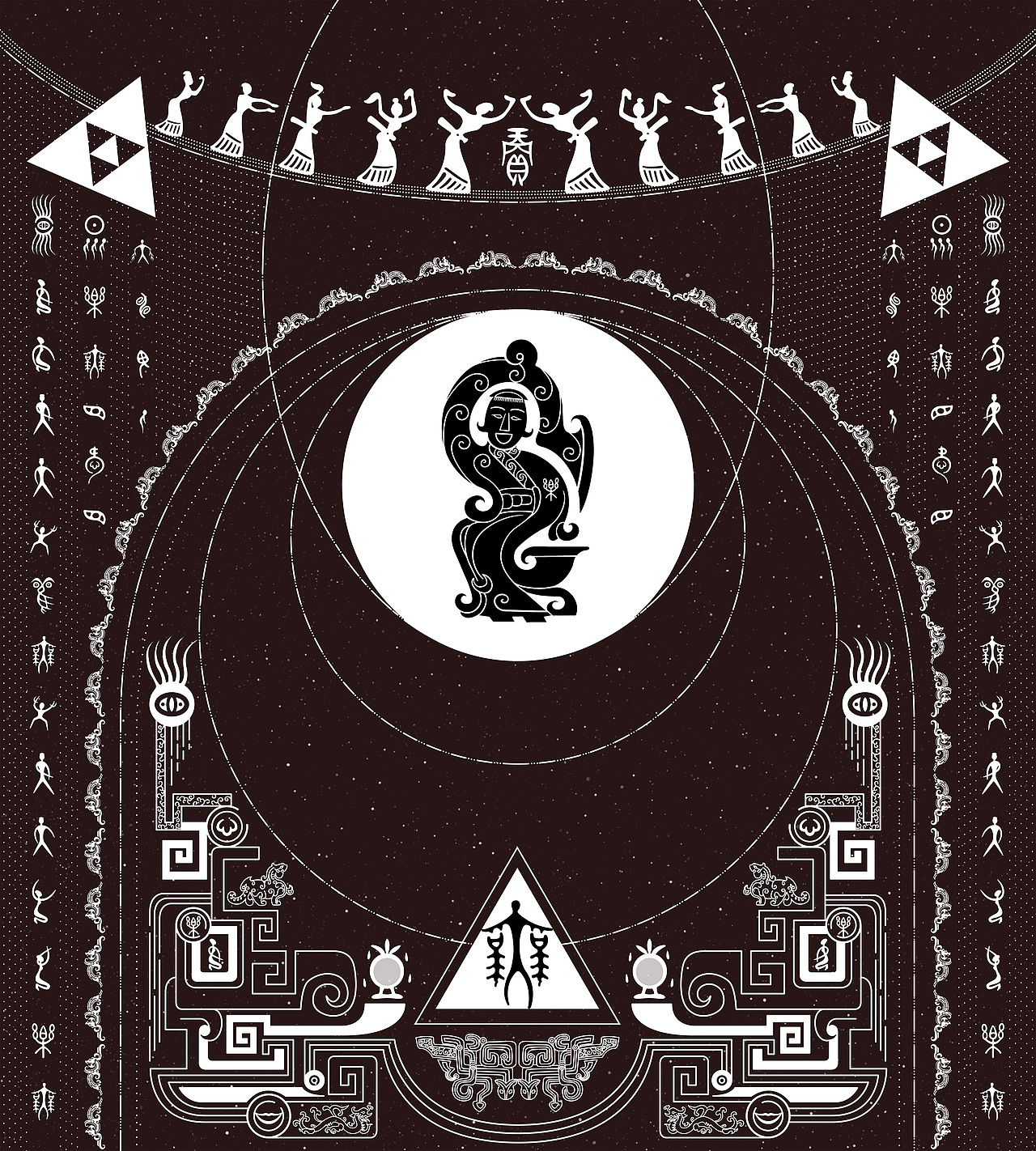 毕业设计，系列主题插画——“衍”——乐舞