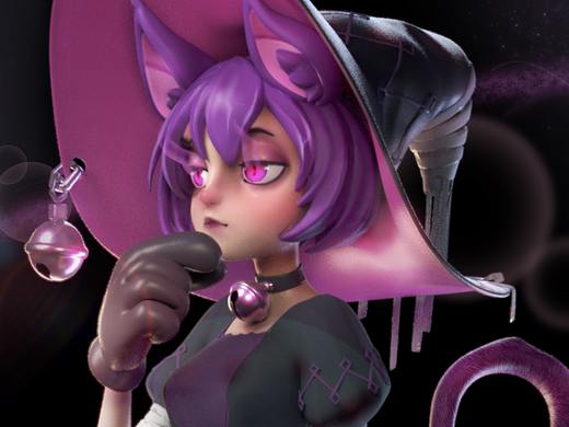 3D Carving / 小魔女 / 个人作品展示