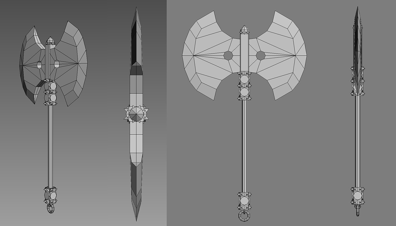 游戏建模--斧子