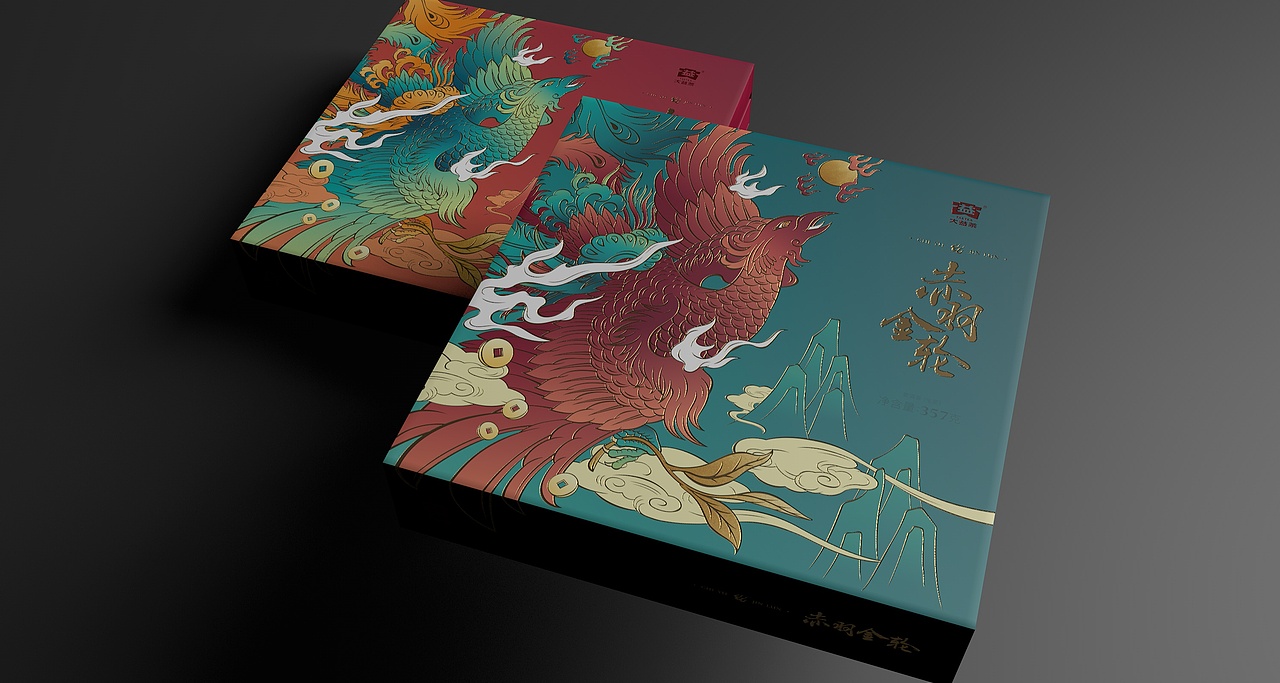 大益普洱茶产品设计·赤羽金轮