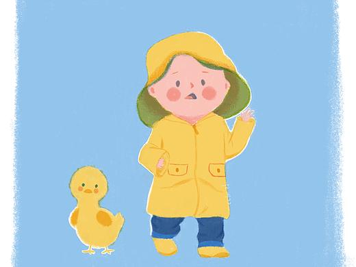 萌娃与小黄鸭