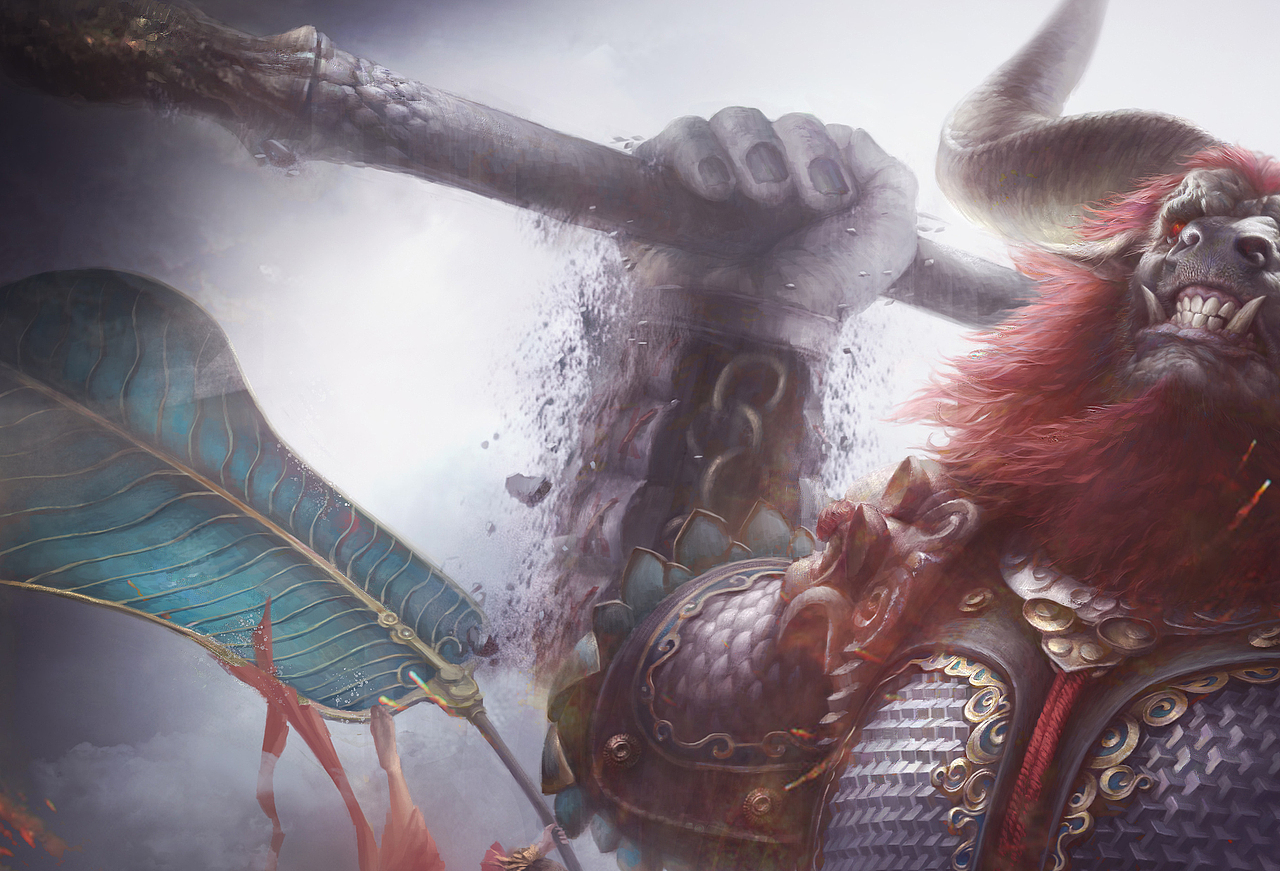 七大圣之平天大圣牛魔王 by 张墨一（图ZNzkxNDk5MjQ=） - 商业插画 - 站酷设计师张墨一原创素材 - 站酷ZCOOL