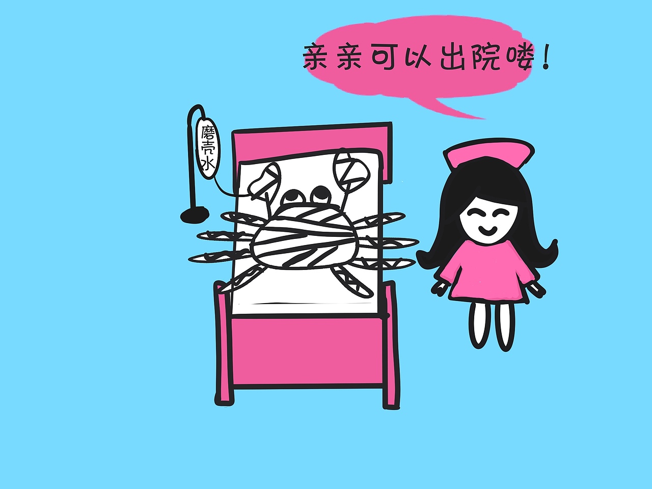 《整形医院案例之螃蟹》（图ZMTc3MzIzNDA4） - 短篇/格漫 - 站酷设计师海若的画原创素材 - 站酷ZCOOL