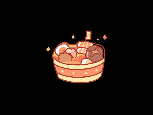 临摹食物的插画设计