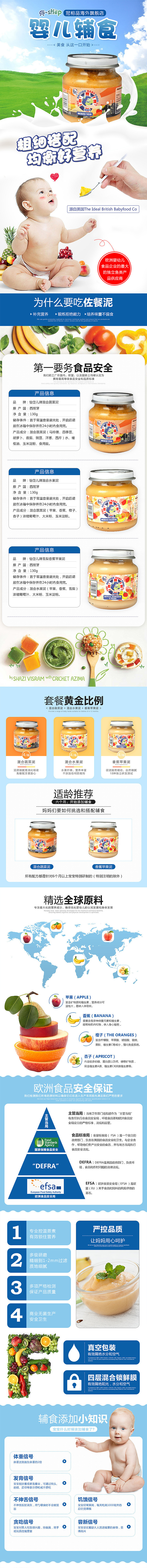 英国品牌婴儿辅食套装详情页