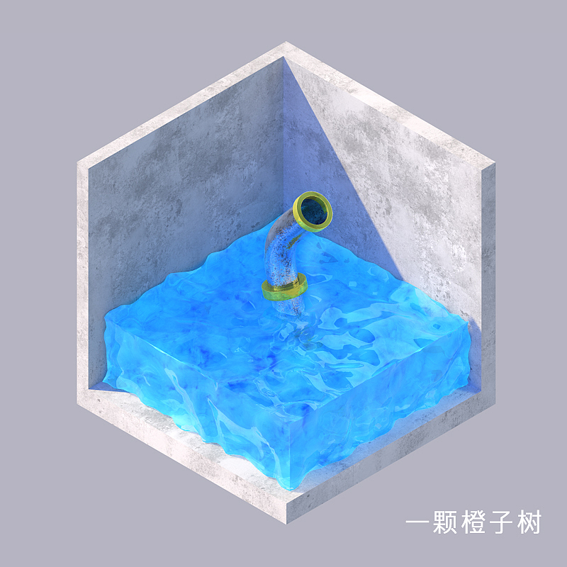 C4D简单建模，C4D水质模型，C4D水立方（图ZMjAzNDQyMTYw） - 建筑/空间 - 站酷设计师一颗橙子树原创素材 - 站酷ZCOOL