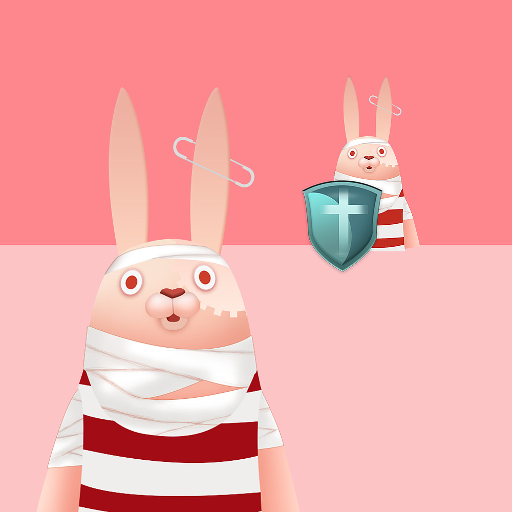 越狱兔手绘图标设计